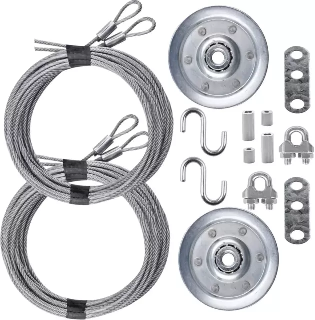 Heavy Duty Cable and Pulley Replacement Kit for Overhead Sectional Garage Door