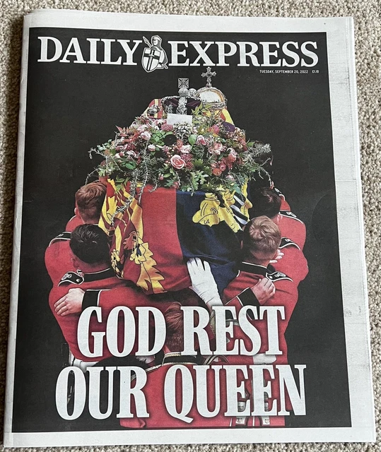 DAILY EXPRESS NEWSPAPER Queen Elizabeth II Funeral Edition 20th