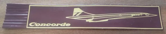 Concorde 🛫 Burgundy Vintage Leather Bookmark VINTAGE! C34