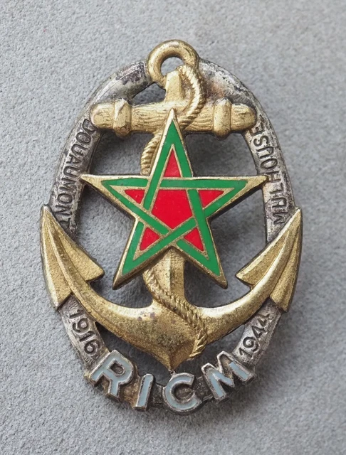 Le Ricm INSIGNE RICM RĂGIMENT d'Infanterie Chars de Marine Maroc DRAGO PARIS ...