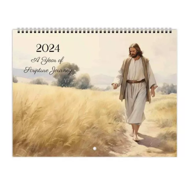 JESUS CHRIST CALENDAR 2024 2024 Christian Faith Jesus Monthly Wall