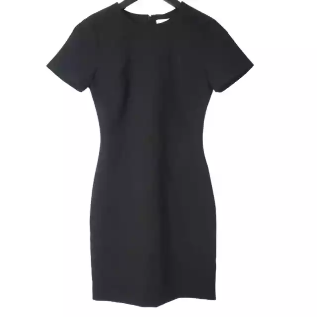 Likely Manhattan Dress Women 0 Black Short Sleeve Mini Sheath Pencil Stretch