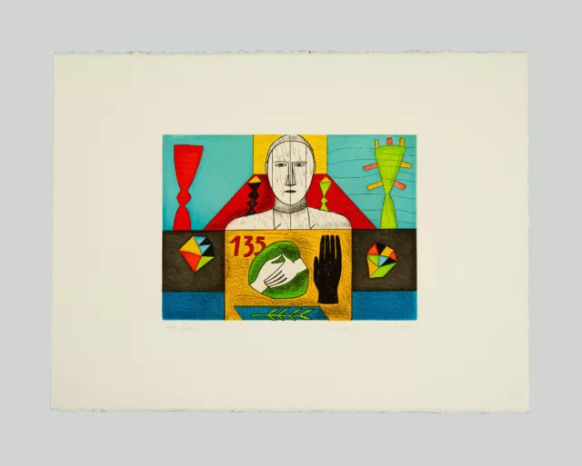 Mimmo PALADINO - "Matematico 3", 2003 - Acquaforte ed acquatinta, 56 x 76 cm