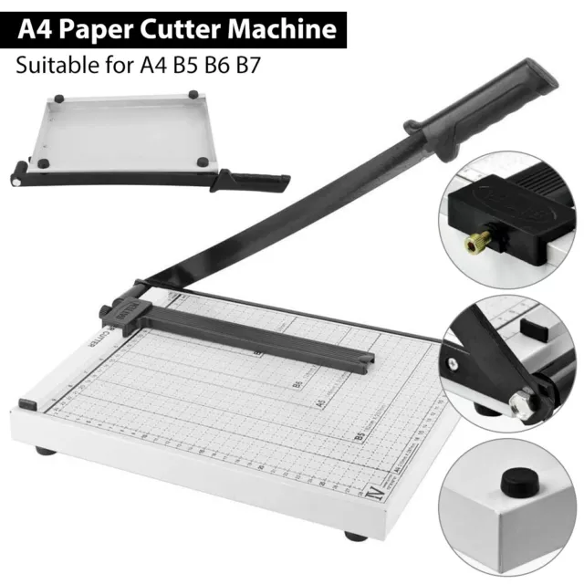 Heavy Duty Professional A4 Paper Guillotine Cutter Trimmer Machine Home Office