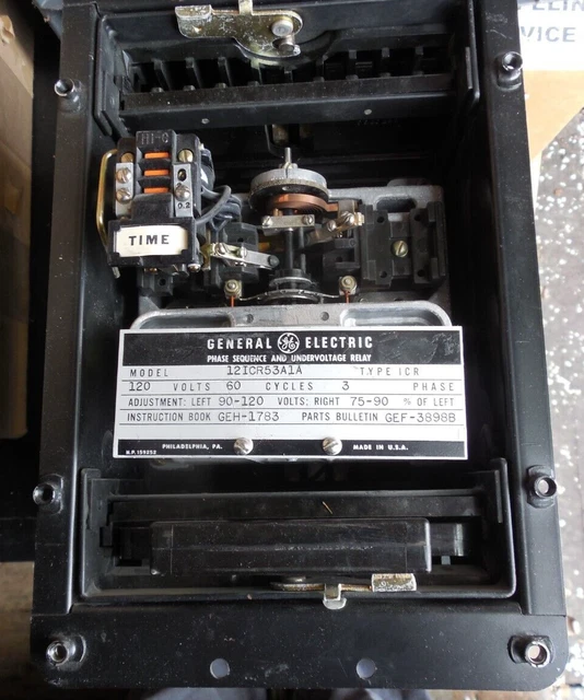 GE 12ICR53A1A Phase Sequence and Undervoltage Relay...Three Phase...no cover