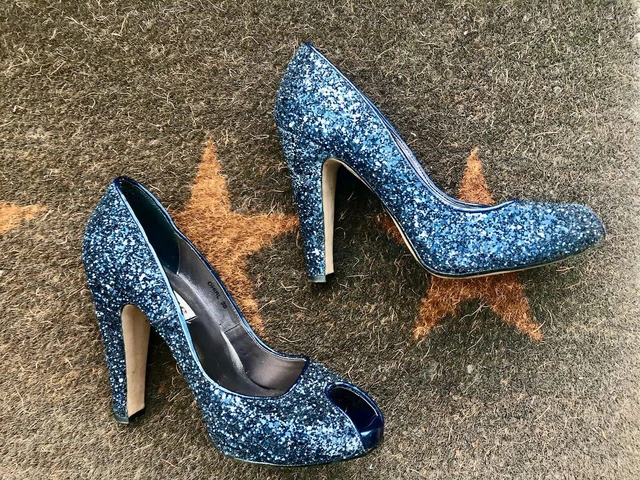 Bs1228 Custom Handmade Slingbacks Dress Pumps Big Size High Heel Women  Shoes Bridal Wedding Navy Blue Crystal Shoes And Bag Set - Pumps -  AliExpress