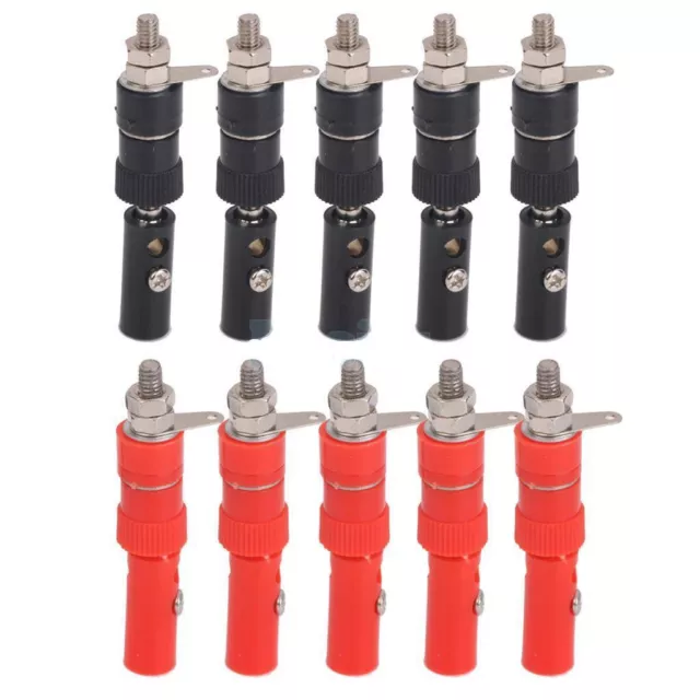 10PCS 4mm Binding Post Speaker Terminal Banana Plug Socket Jack Connectors .dp