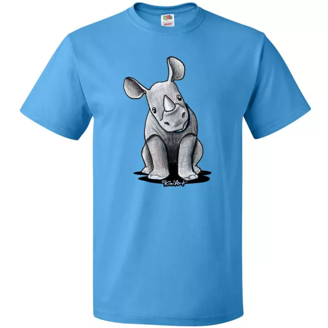 Inktastic Curious Rhinos T-Shirt - KiniArt Rhino Rhinoceros Art Cartoon Ebsq Kim