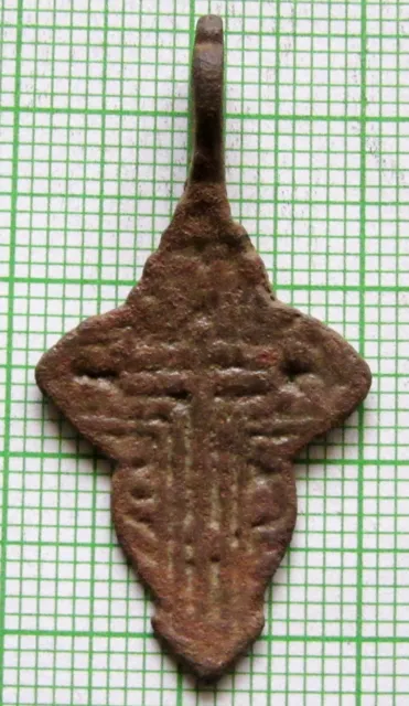 ANTIQUE 17th - 18th CENTURY NORTH RUSSIAN ORTHODOX OLD BELIEVERS CROSS PENDANT