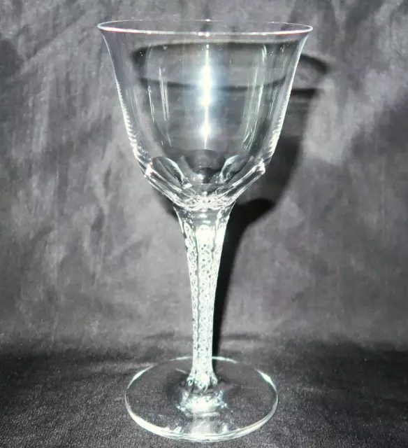 Lalique French Crystal TREVES Burgundy Wine Glass, 6 1/2" Tall