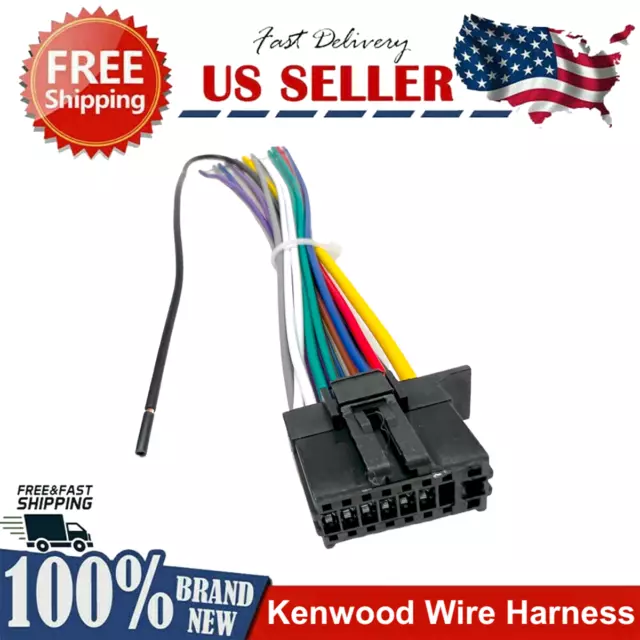 New Wire Harness for KENWOOD KVT-617DVD KVT617DVD Car Radio Replacement Part