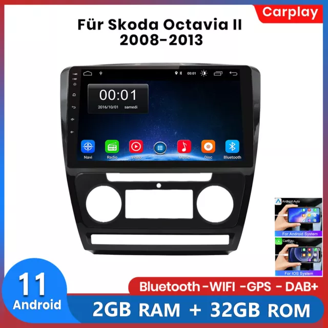 Für Skoda Octavia II IZ3 IZ5 2008-2013 Autoradio GPS Sat Navi Android Carplay