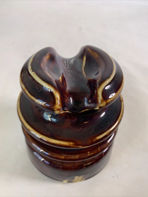 Porcelain Insulator LOCKE HI-TOP  USA Nice Collectible Insulator History Aged 2