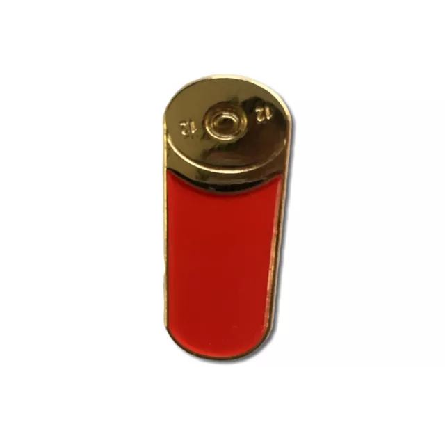 Shotgun Cartridge High Quality Metal & Enamel Pin Badge with Secure Locking Back 2