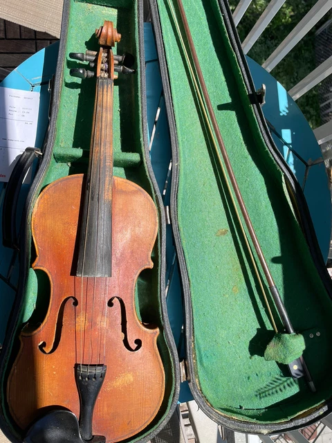 Vintage Stradivarius Violin Faciebat Anno 1736 Reproduction For Repair