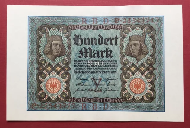 Reichsbanknote 100 Mark 1920