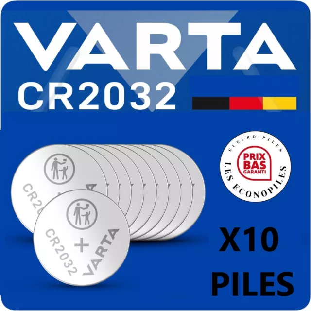 LOT DE 10 piles boutons CR2032 industrielles Varta 3V Lithium CR 2032  DL2032 EUR 3,99 - PicClick FR