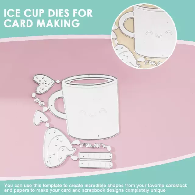 Good Ice Cup Dies For Card Making Scrapbooking Metal Cutting Tea Craf Prof✨✨✨