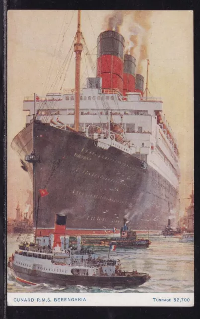 Rms Berengaria, Color Art, Cunard Line Postcard