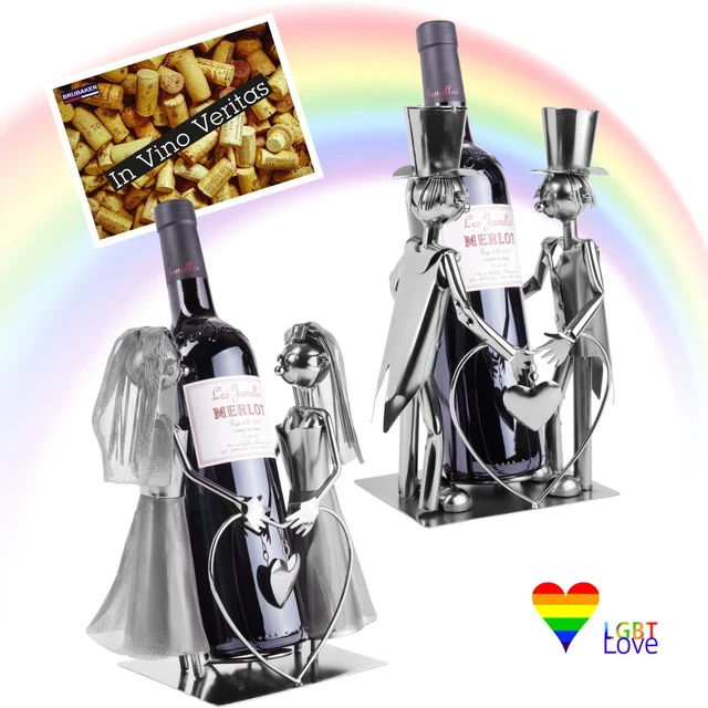 Soporte De Botella De Vino Decorativo Con Pescador Y Sombrilla - Plateado, Ideal Para Regalo