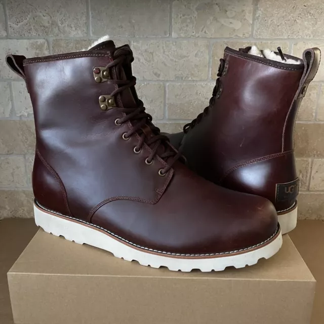 Ugg Hannen Tl Cordovan Waterproof Leather Sheepskin Boots Shoes Size Us 13 Men