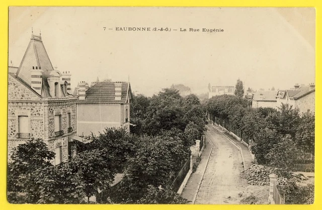 cpa 95 - EAUBONNE La Rue EUGENIE aujourd'hui Rue JEAN JAURES