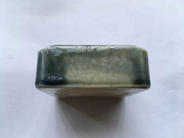 C1900 Vintage P&O Doulton Lambeth Small Blue China Ashtray 3