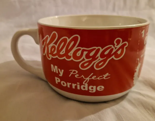 Red Kelloggs My Perfect Porridge Breakfast Mug Bowl Dish