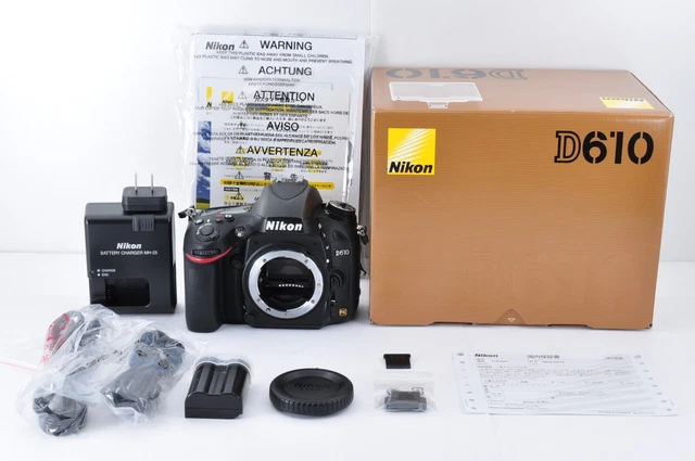 Nikon D610 24.3MP Digital SLR Camera Black Body Only w/Box Near Mint JAPAN #DL03 2