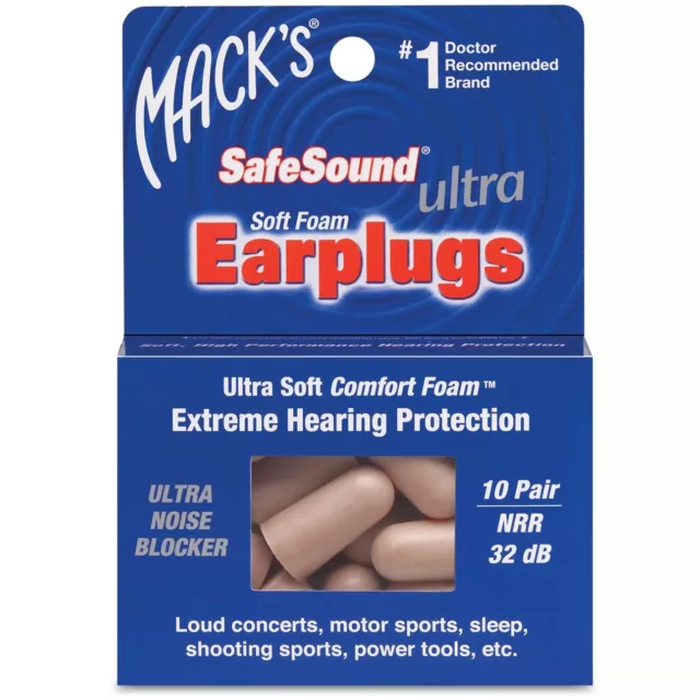 Mack's Ultra Safesound Schaum Ohrstecker X 10 Paar