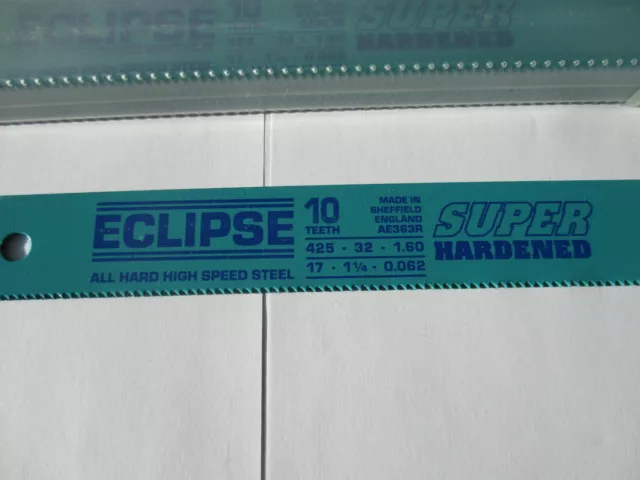 Eclipse Super Hardened Powersaw Blades 17 x 1 1/4 x 0.062 x 10 TPI AE363R