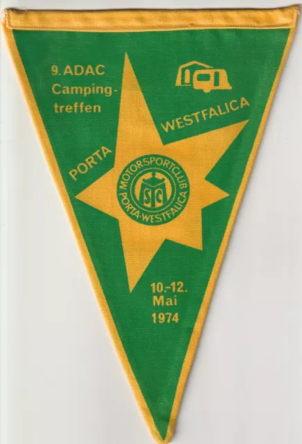 Wimpel ADAC Camping MSC Motorsportclub Porta Westfalica 1974