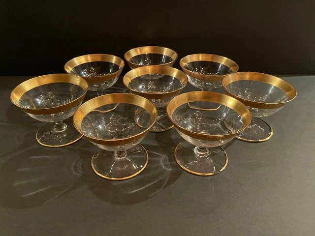 Vintage, Tiffin Glass, Franciscan Minton?, Set of 8, Nice Set