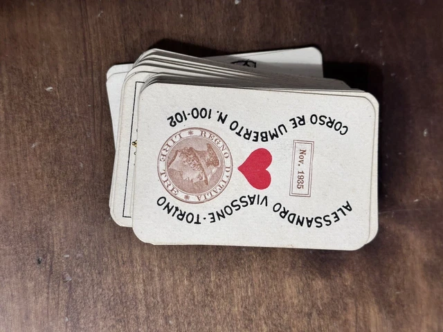 Carte à Jouer Ancienne – Tarot Piémontais Viassone – Cavallo Di Coppe – 1896