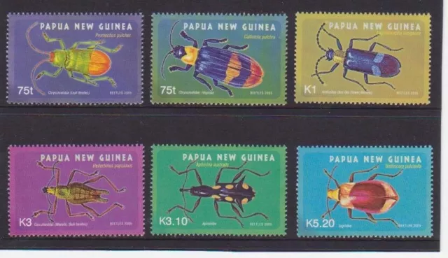 Papua New Guinea 2005 " Beetles "  Set Mnh