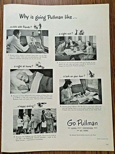 1948 Pullman Railroad Ad Go Pullman  Why is Going Like