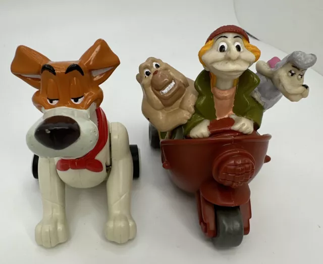Disney Oliver And Company Toy Figures Lot Of 2 Burger King McDonalds Preowned