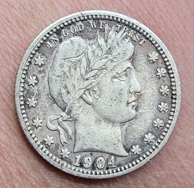 1904 P Barber Quarter ..YOU GRADE
