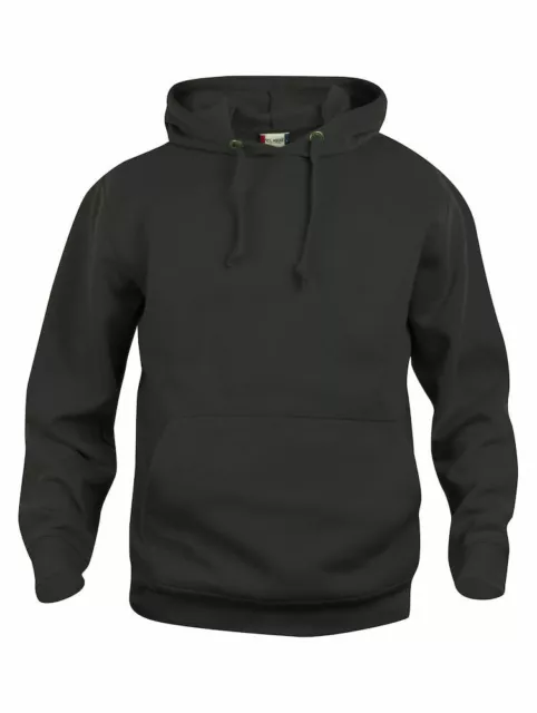 Felpa Unisex Cappuccio Basic Hoody Clique 021031 Nero Taglia 3XL