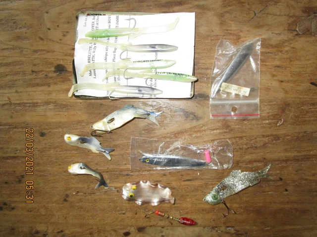 Lot De 10 Leurres De Pêche Anciens - Poissons Nageurs Vintage - Collection