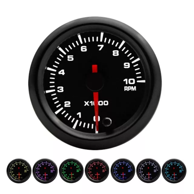 Drehzahlmesser 7 Farben LED Tachometer Auto Gauge Zusatzanzeige Tachoscheibe