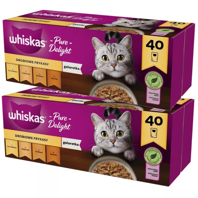 WHISKAS ALIMENT POUR VOLAILLES 80x85G GELÉE