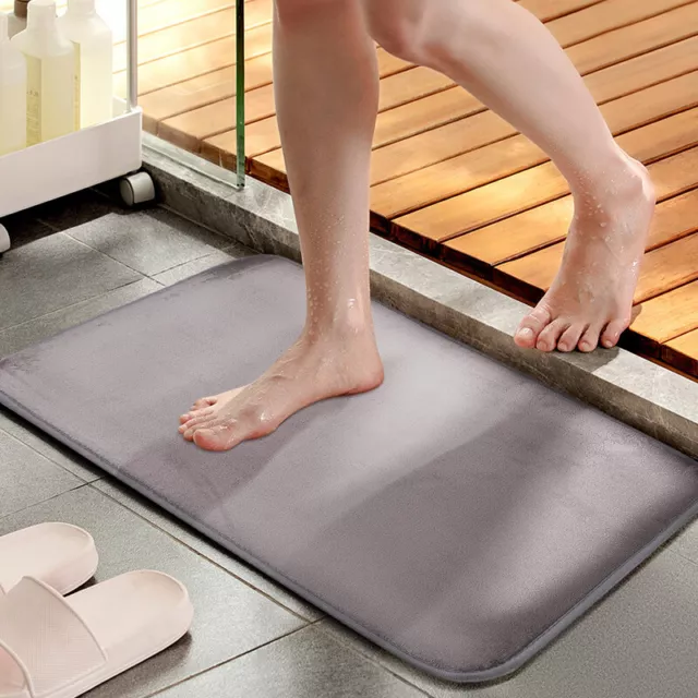 Super Absorbent Soft Memory Foam Bath Mat Bathroom Shower Rug Non Slip US
