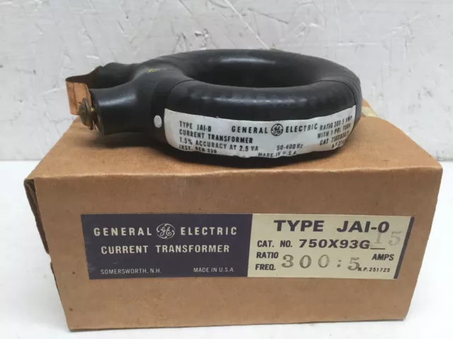 GE Type JAI-0 Current Transformer 750X93G15 Ratio 300:5 Amps