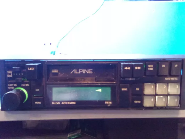 Alpine 7181M Vintage cassette head unit, working see pics sounds and looks good