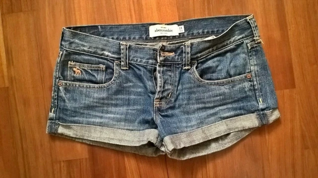 PANTALONI CORTI SHORTS JEANS ABERCROMBIE & FITCH DONNA RAGAZZA  tg. 38 XS