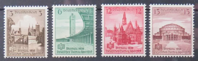 Deutsches Reich, 1938, Mi 665-668, Dt. Turn- und Sportfest Breslau, postfrisch