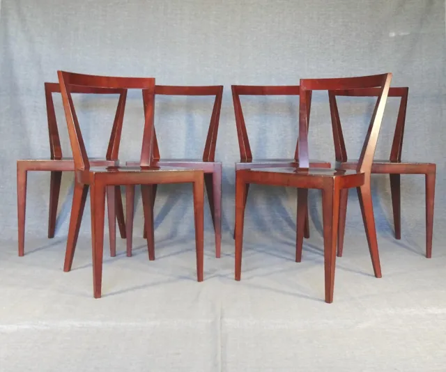 Lot de 2 chaises bistrot " Gio Conti " design bois 1970