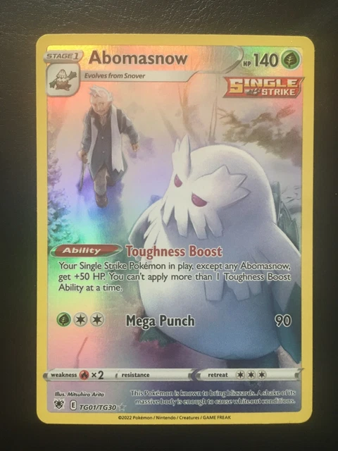 Pokémon TCG Abomasnow Sword & Shield - Astral Radiance TG01/TG30 Full Art Mint