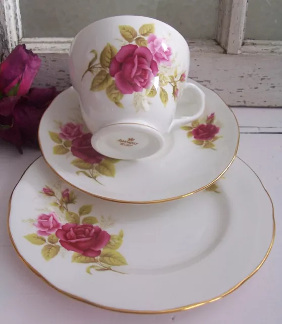 Vintage Duchess Tea Trio  Cup Saucer Plate Shabby Pink Roses